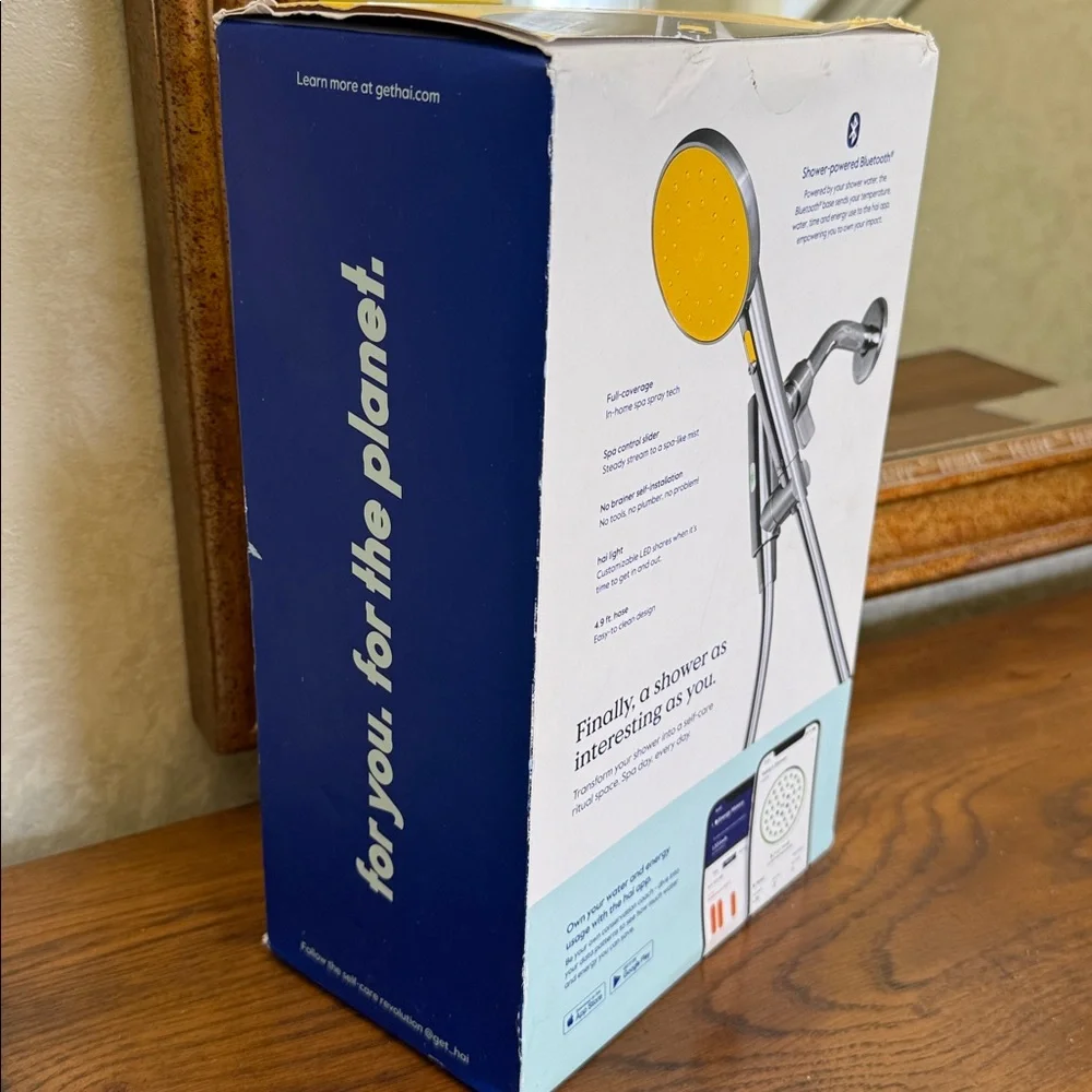 hai Smart shower head Bluetooth/adjustable pressure/hand held water saving head.